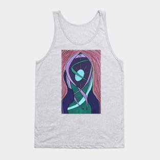 Midnight Galaxy Traveler Doodle Tank Top